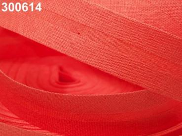 Schrägband Baumwolle Breite 20 mm gefalzt -  Kirschtomate